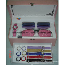 Watch & Changeable Straps with Sunglasses Set